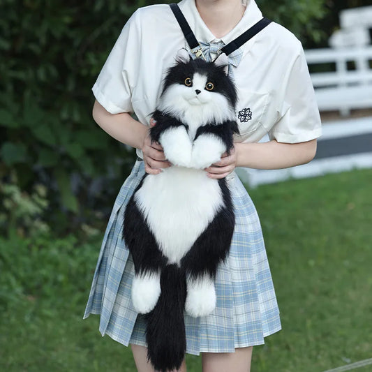 Black and white cat Backpack