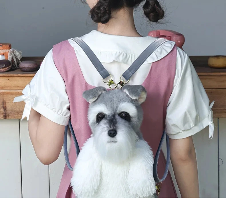 Grey schnauzer Dog Backpack