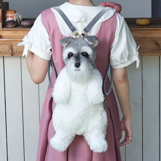 Grey schnauzer Dog Backpack