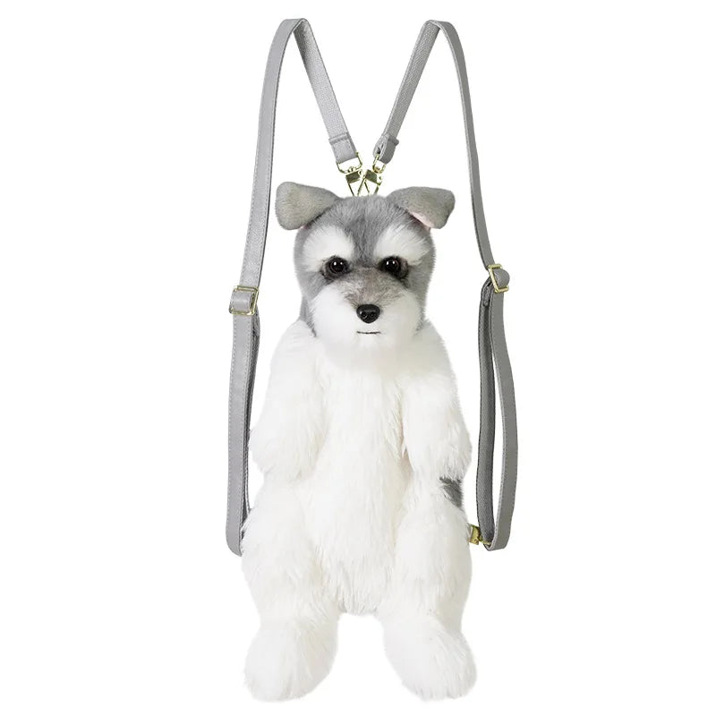 Grey schnauzer Dog Backpack