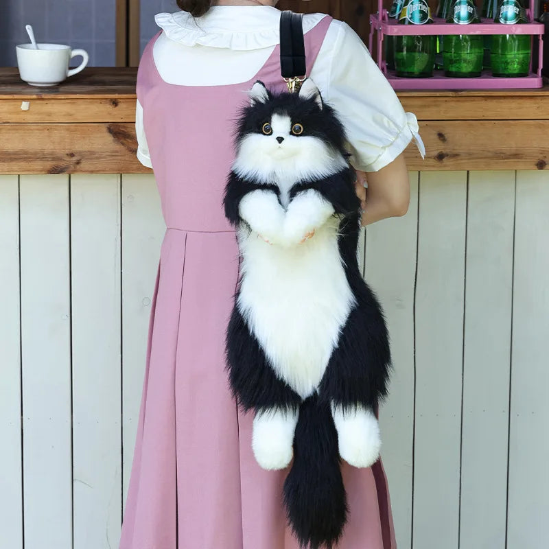 Black and white cat Backpack