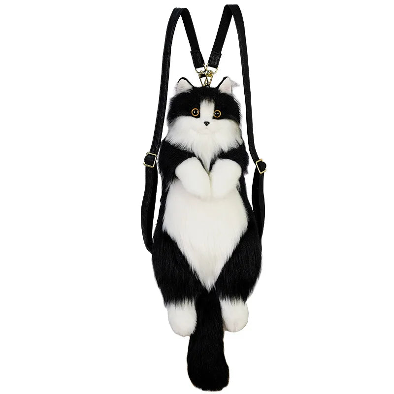 Black and white cat Backpack